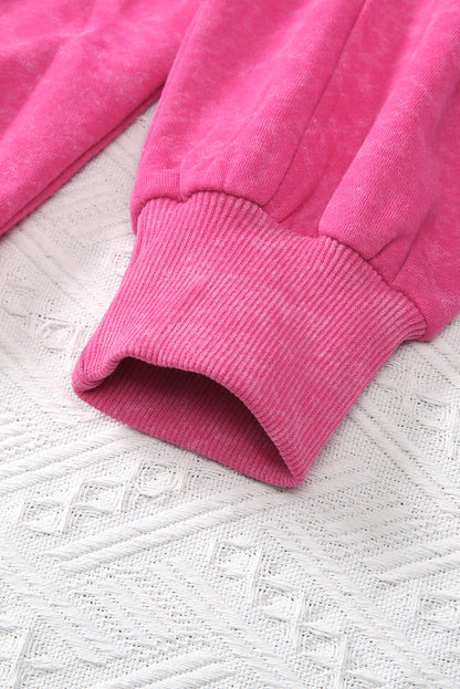 Hot Pink Washed Sweatshirt