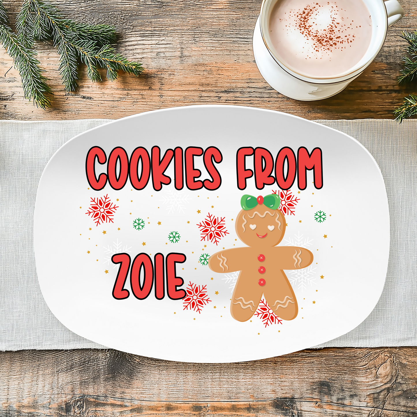 Cookies For Santa Platter - Personalized Cookie Platter