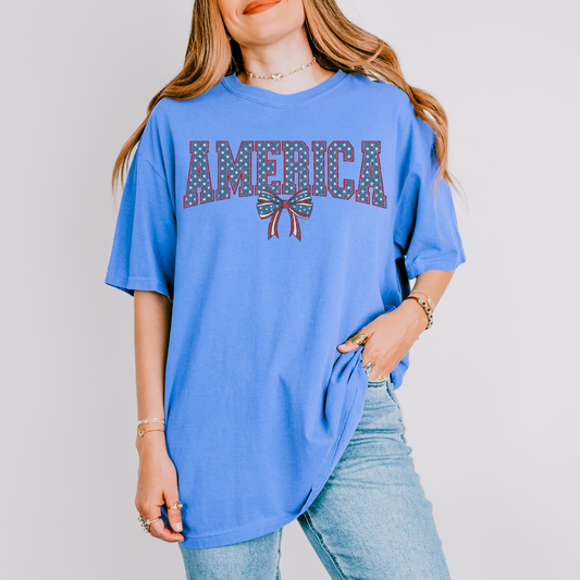 America Bow Tee