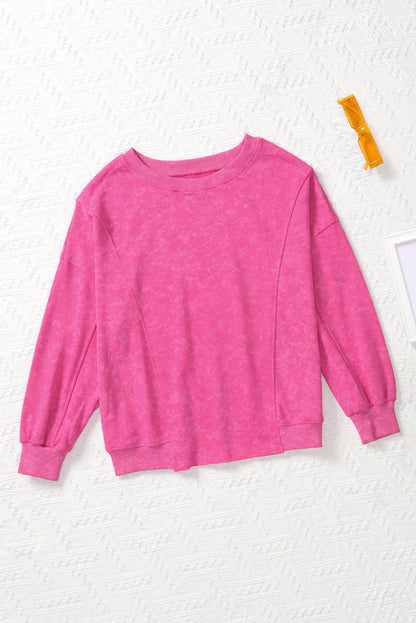 Hot Pink Washed Sweatshirt