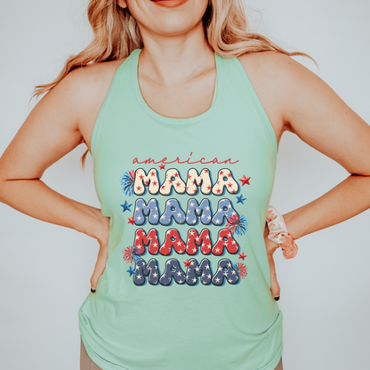 American MAMA Racerback Tank