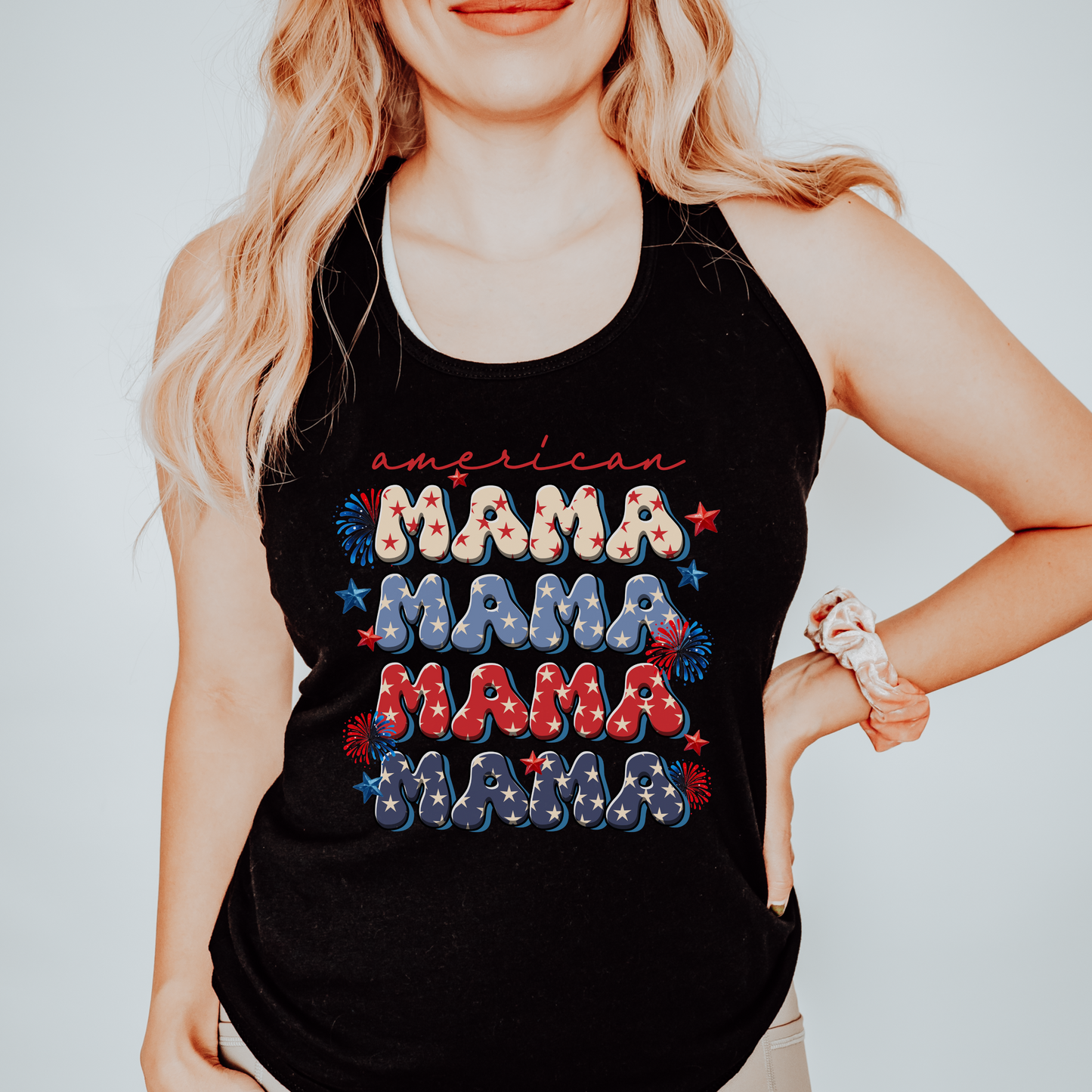 American MAMA Racerback Tank