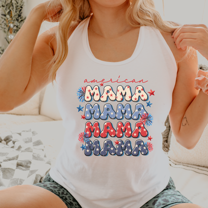 American MAMA Racerback Tank